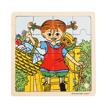 Pippi - Framed Wooden Puzzle - Pippi And Mr. Nilsson