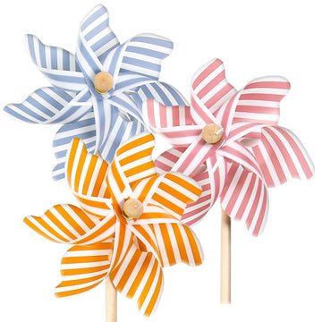 Windmill with stripes, 3 assorted