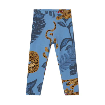 Lekfulla leopard- och djungelbladsmönstrade leggings för barn