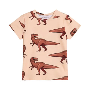 T-shirt för barn med fantasifullt T-rex-dinosaurietryck